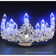 Lantern Lighted Crystal Bride Tiara Alloy Queen Crown